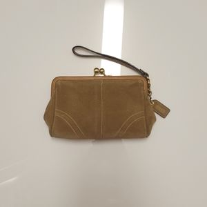 Coach Suede Wristlet